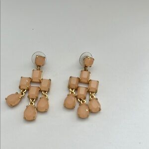 Kate Spade Peachy-Nude Geometric Chandelier Earrings